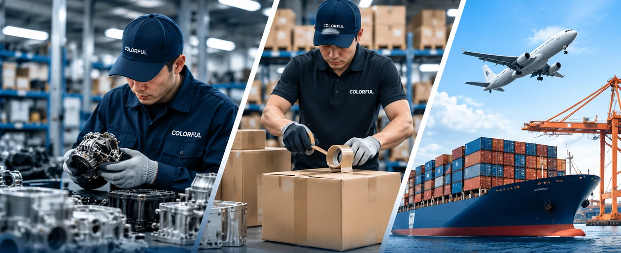 Automotive parts inspection, packing and international shipping