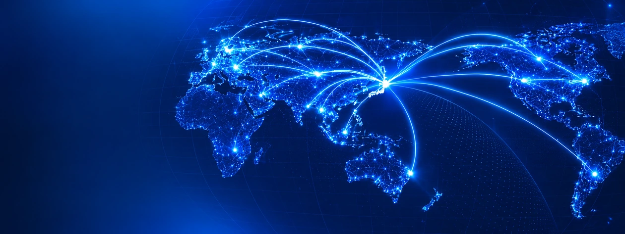 International shipping network from Japan